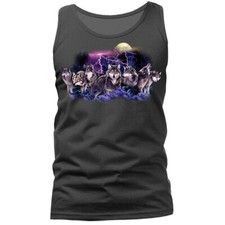 Night Hunt Wildlife Wilderness Outdoor Nature Moon Animal Tank Top