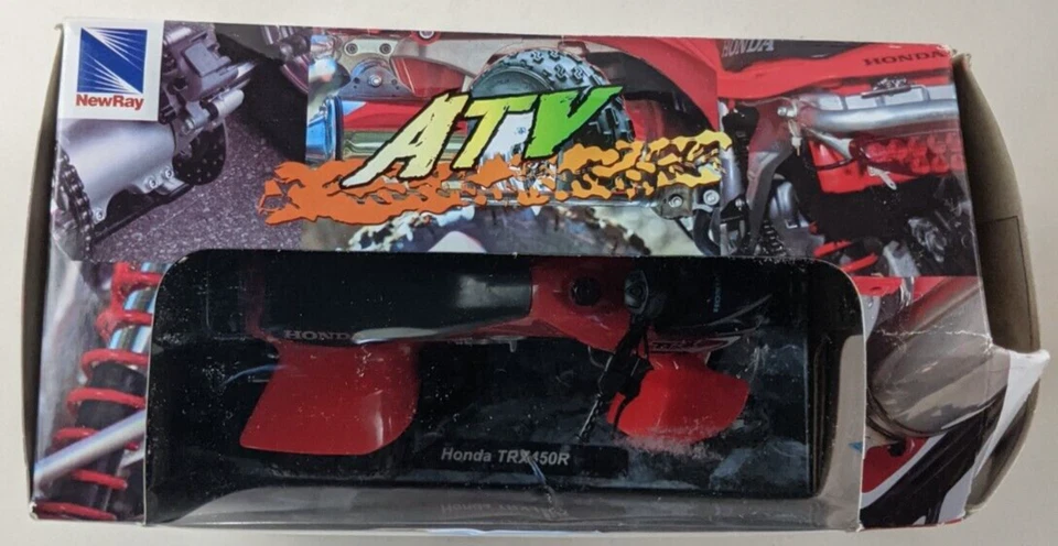 Honda TRX 450R ATV Red New-Ray Diecast Model 1:12 Scale Plastic 2016 Boxed - Image 2 of 4