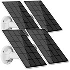 revolt 4er-Set Universal-Solarpanel für Akku-IP-Kameras, 3W, IP65