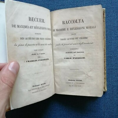 Maximes et reflexions morales SAMMLUNG VON MAXIMEN und MORALISCHEN REFLEXIONEN PAESSLER
