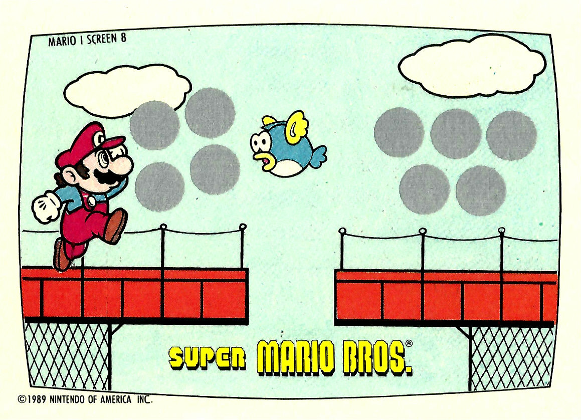 NINTENDO TOPPS SCRATCH GAME CARD, SUPER MARIO BROS, SCREEN 8 OF 10
