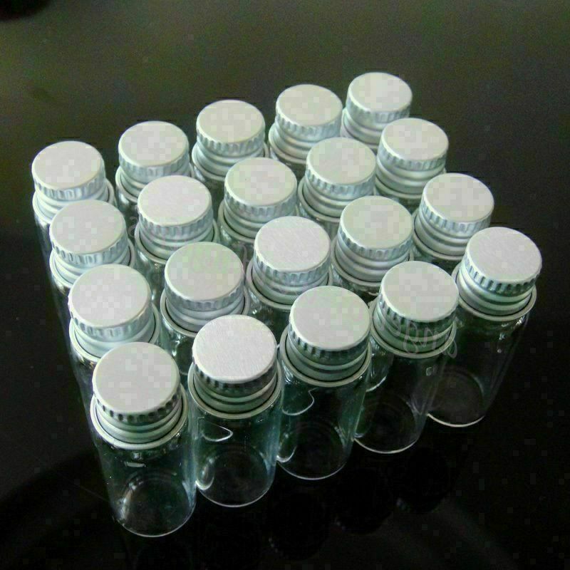 10 Fioles En Verre Miniatures 16x60mm (6ml) Avec Bouchons à Vis - Parfait Pour Échantillons