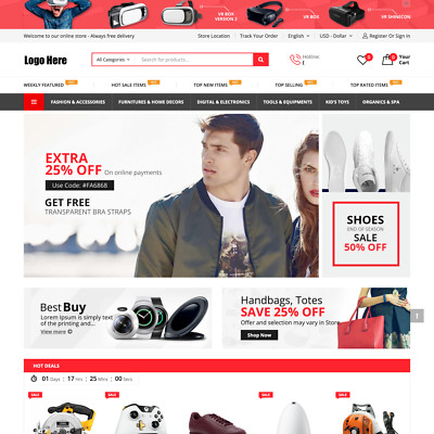 Neues E-Commerce-Website-Design mit kostenlosem VPS-Webhosting und Installation