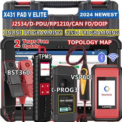 2026 LAUNCH X431 PAD V PAD 5 Elite Car Diagnostic Scanner Key Programming Coding
