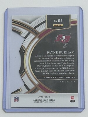 Payne Durham 2023 Panini Select Premier Silver Die Cut Prizm Payne Durham 2023 Panini Select Premier Silver Die Cut Prizm