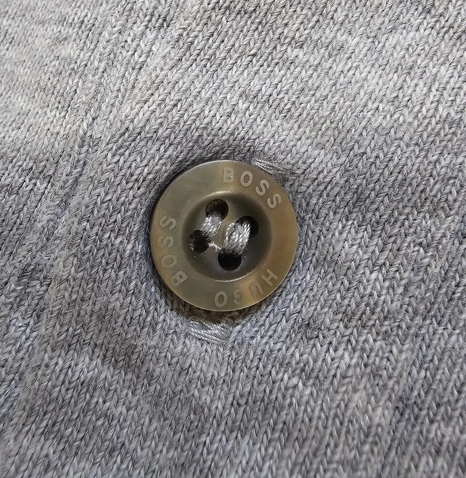 Hugo Boss Sudadera con Capucha Para Hombre Gris y Blanco Sudadera Pullover Talla XL Cuello en V Algodón Foto 3 de 4