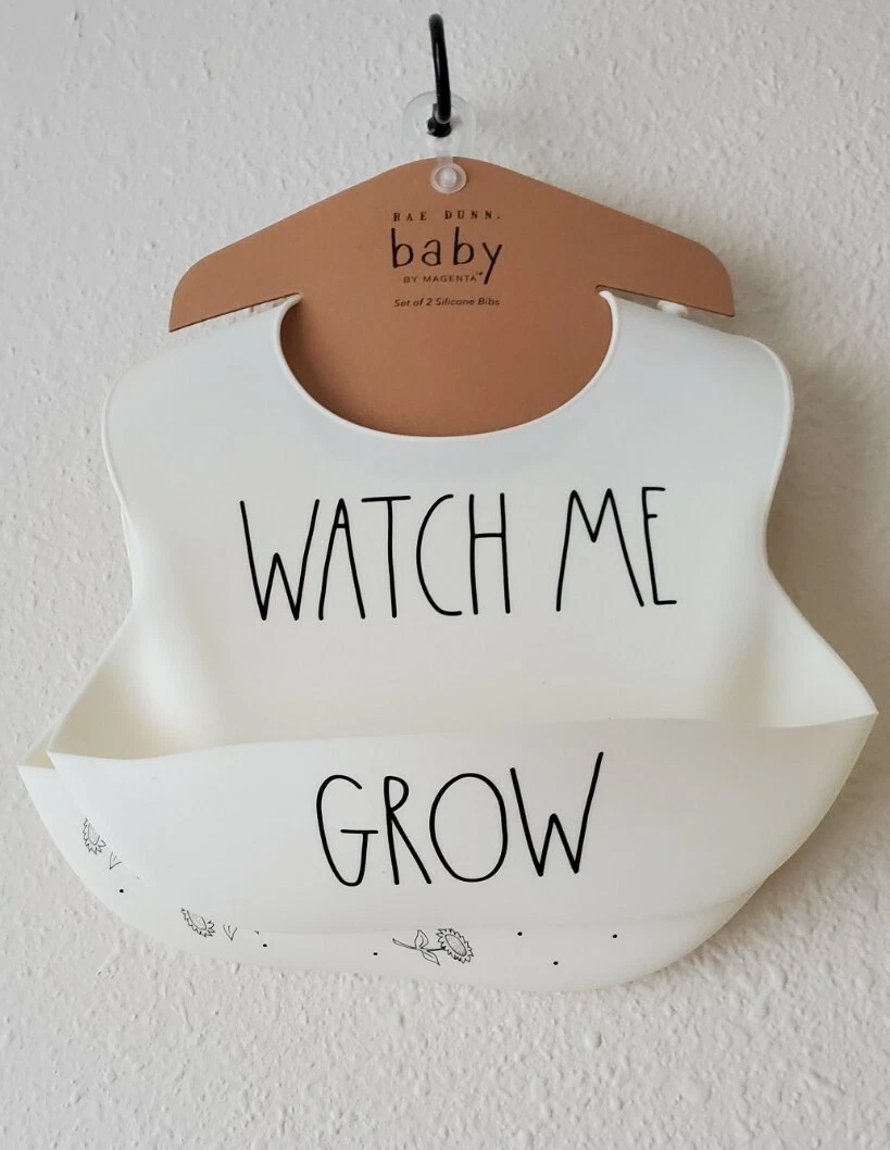 NEW! Rae Dunn Set of Two Silicone Bibs For baby infant toddler
