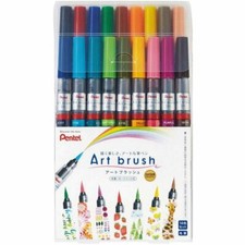 Pentel Art Brush 18 Color Set XGFL-18STM Cased In Stock