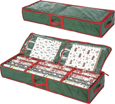 Underbed Gift Wrap Organizer,Gift Wrapping Paper Storage Container,Holds up to 2