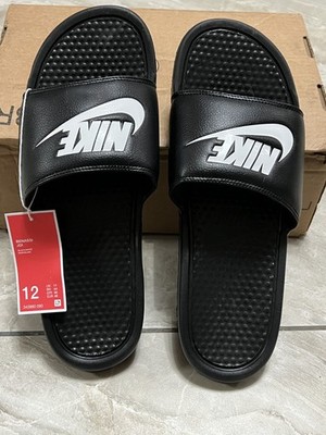 **BRAND NEW** NIKE BENASSI JDI SLIDE MEN BLACK / WHITE  343880 090