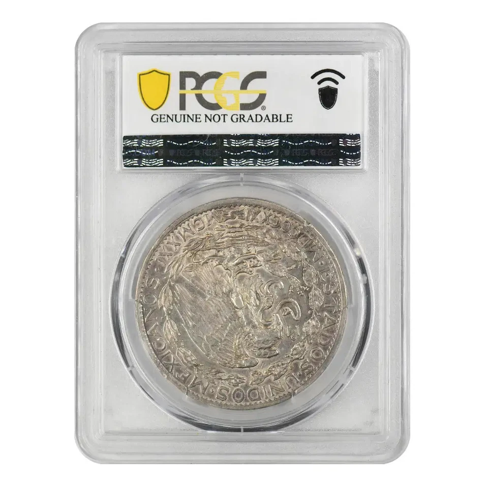 1921 MÉXICO Plata 2 PESOS PCGS Genuino - XF Detalles KM-462 Centenario Foto 3 de 3