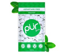 PUR Gum  Aspartame Free Chewing Gum  100 Xylitol  Natural Spearmint Flavored
