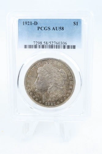 1921-D PCGS AU58 Morgan Dollar Business Strike