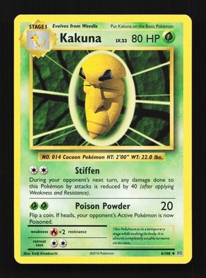 Kakuna 6/108 LP Evolutions English Pokemon Card TCG | eBay