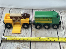 BRIO Train Engine 33406 Cattle Wagon Cow Fit Thomas  Friends Wooden Railway Set