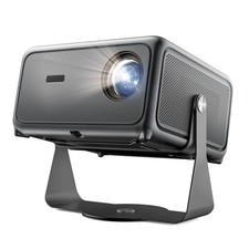 4K Smart Projector with Wifi and Bluetooth, 1500 ANSI Lumen 30W Dolby Grey