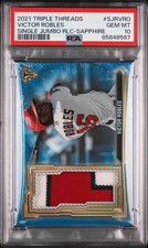 2021 Triple Threads Jumbo Relics #SJRVRO Victor Robles Sapphire PSA 10 3/3