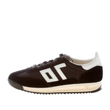 BACK 70 men shoes Barkley Jogger sneaker in black fabric and suede with white