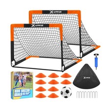 Kids Soccer Goals for Backyard Set of 2, 4 x 3 ft/6 x 4 Toddler Soccer Goal T...