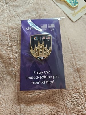 2026 Milano Cortina Italy Xfinity NBC Comcast Winter Olympic Media Pin NEW Ltd E
