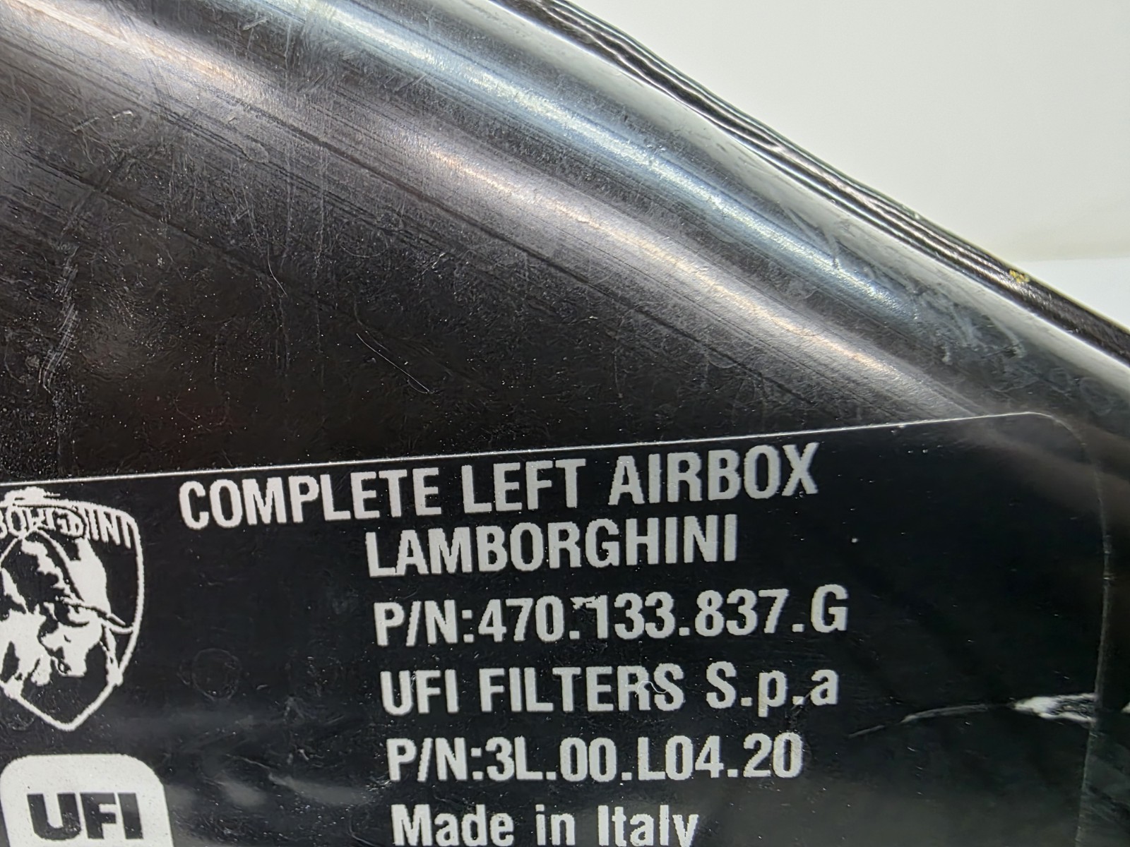LAMBORGHINI AVENTADOR LP740 LP770 DRIVER LEFT SIDE AIR INTAKE BOX OEM 470133837G