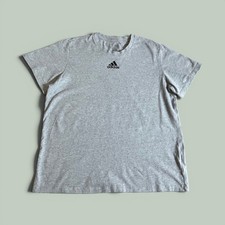Adidas Essentials Heather Grey Logo T-Shirt Mens XL Short Sleeve Regular Fit
