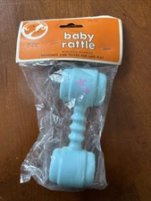 Vintage Nursery Needs Baby Rattle Blue 4.5” Hong Kong NEW 🍼🍼