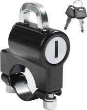 Universal Motorcycle Helmet Lock Anti-Theft Cable with Keys & Mount