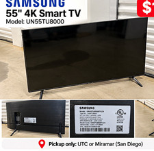Samsung 55in UN55TU8000 4K UHD Smart LED TV Black HDMI USB 2020