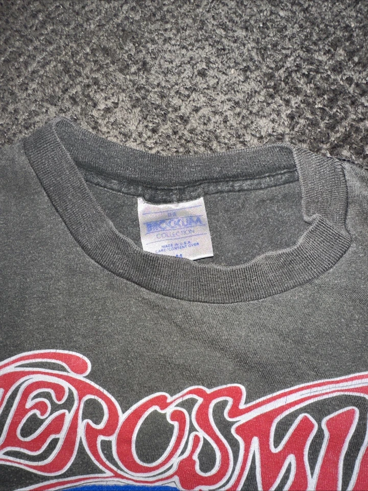 Vintage 80s Aerosmith T Shirt Adult Medium Rock Aero Force One Concert Pump Tour - Image 4 of 4