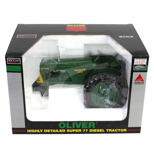1/16 High Detail Oliver Super 77 Diesel Tractor w/Green Wheels Spec Cast SCT308 - Picture 5 of 5
