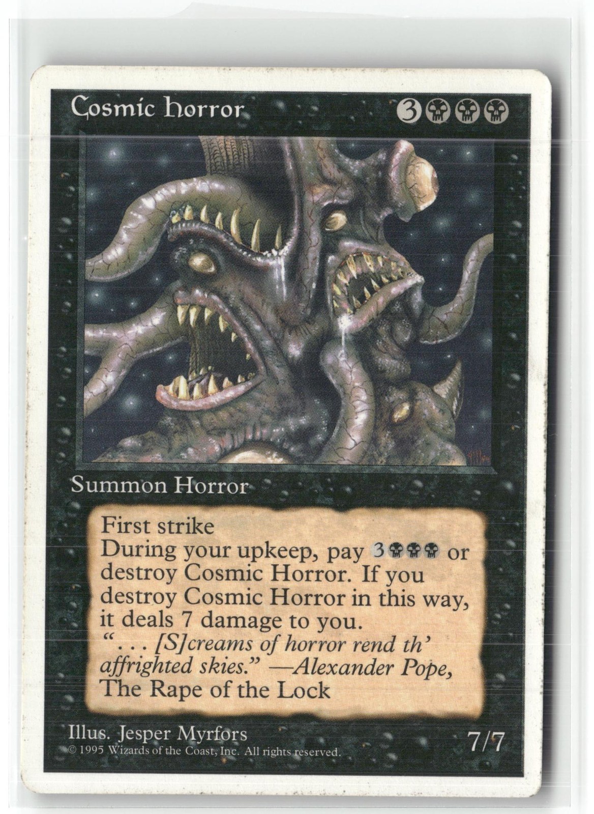 Cosmic Horror Fourth Edition Magic: The Gathering Rare Lightly Played