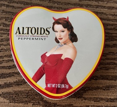 One Empty ALTOIDS Limited Edition - Heart Shape Tin - 'SINDY' Devil Woman