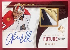 2010-11 SP Authentic FW  #310 Jacob Markstrom Limited Auto Patch  /100 3 Colors!