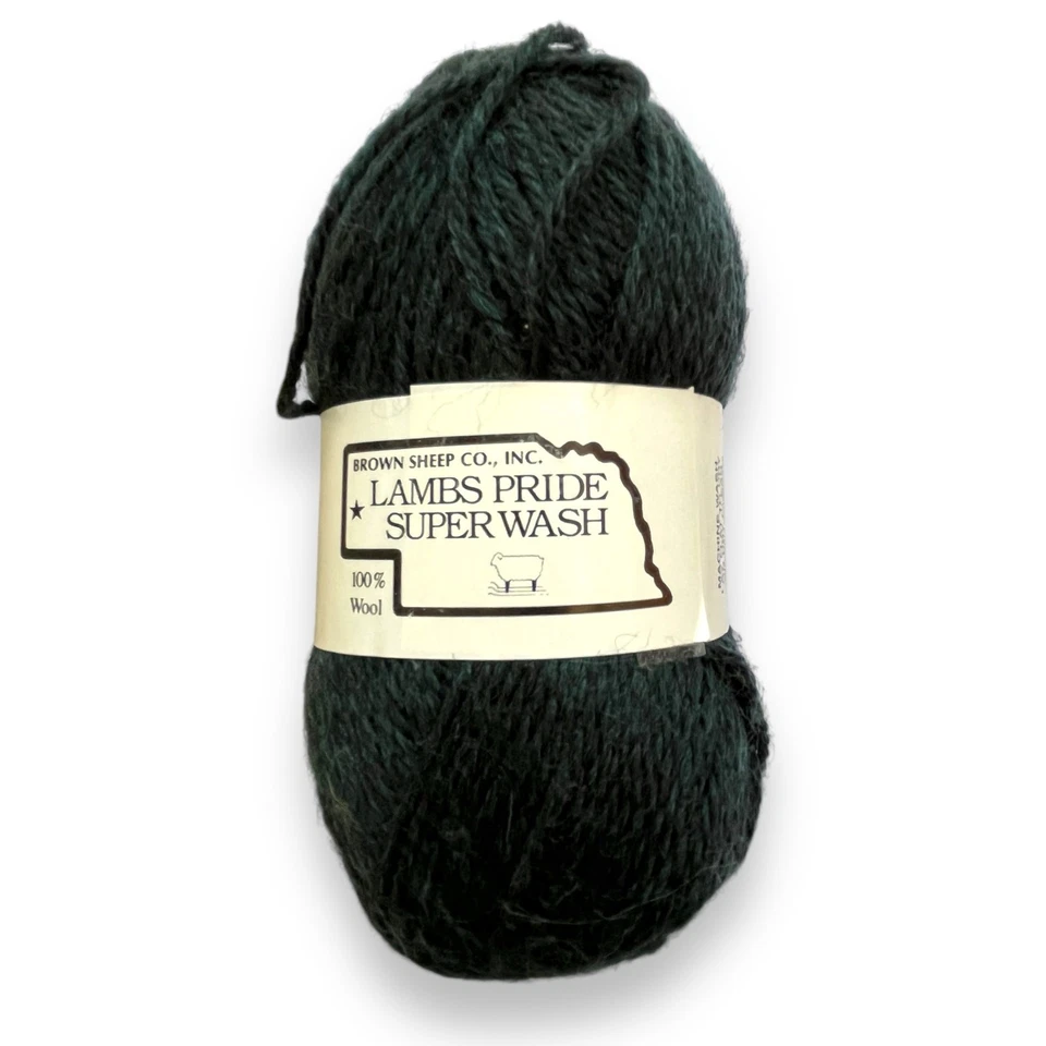 Brown Sheep Lambs Pride SuperWash 100% Wool Yarn | SW24 Galaxy Black - Image 3 of 4