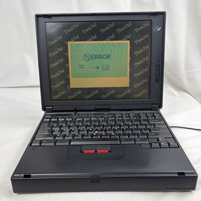 Vintage IBM ThinkPad 380D 2635 With AC Adapter & PC Card Modem Power Tested