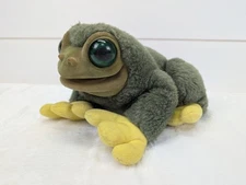 Hosung Frog Hand Puppet Green 1994 Plush Stuffed Animal Big Eyes Homeschool 