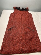 Ann Taylor LOFT Wool blend Red Shift Dress size 0 Sleeveless and Heavyweight