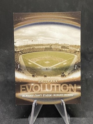 /299 Milwaukee County Stadium  / Miller Park #ES-8 2019 Topps Evolution Ballpark