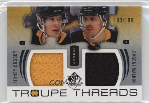 Sidney Crosby / Evgeni Malkin #TT-CM 2025 SP Game Used Troupe Threads card