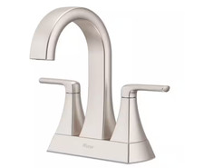 Pfister Bruxie 4 in. Centerset 2-Handle High Arc Bathroom Faucet Brushed Nickel