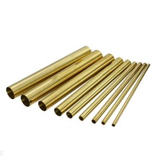 Brass Tube Brass Pipe Length 500mm Select Size