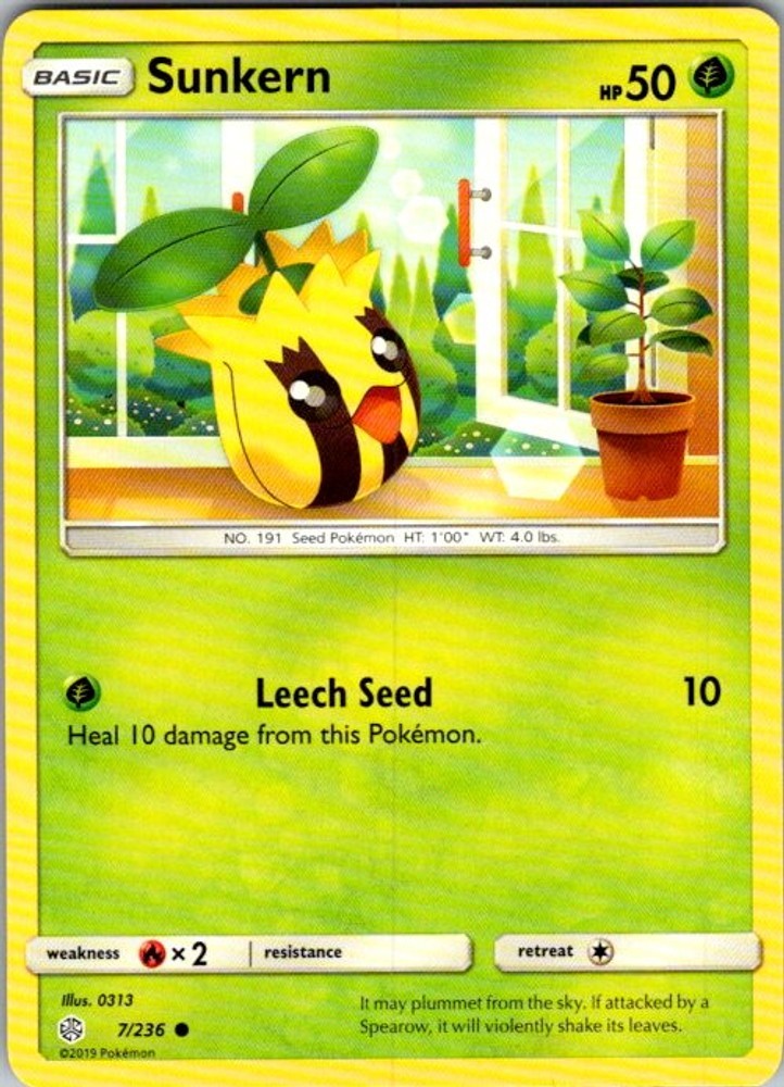 Pokemon SM - Cosmic Eclipse Sunkern 7/236 NM