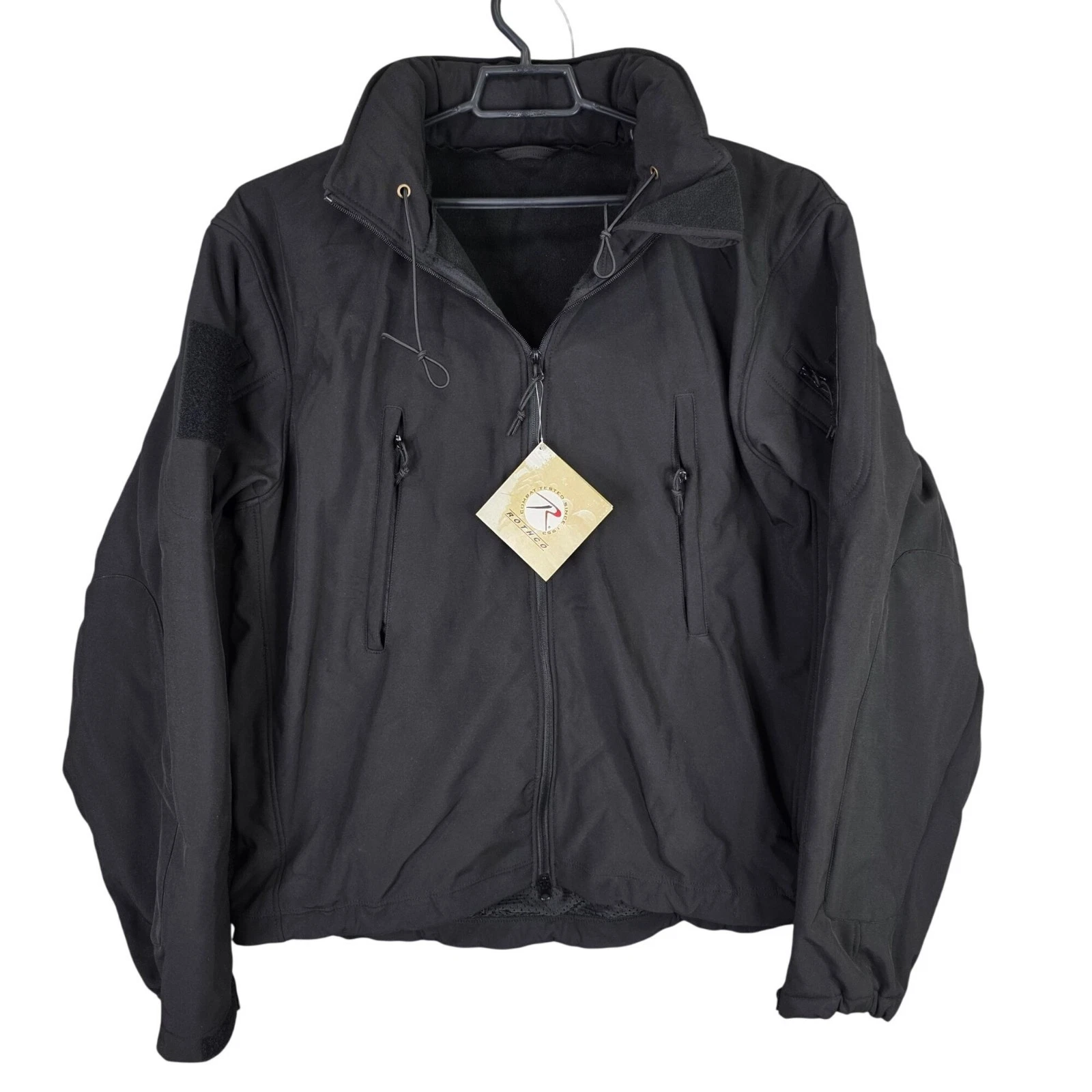 Mens Rothco Black Waterproof Tactical Jacket Full Zip Waterproof 3-Layer 3XL