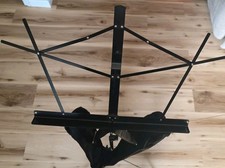 Black Metal Music Stand, Adjustable With Carrying Case.