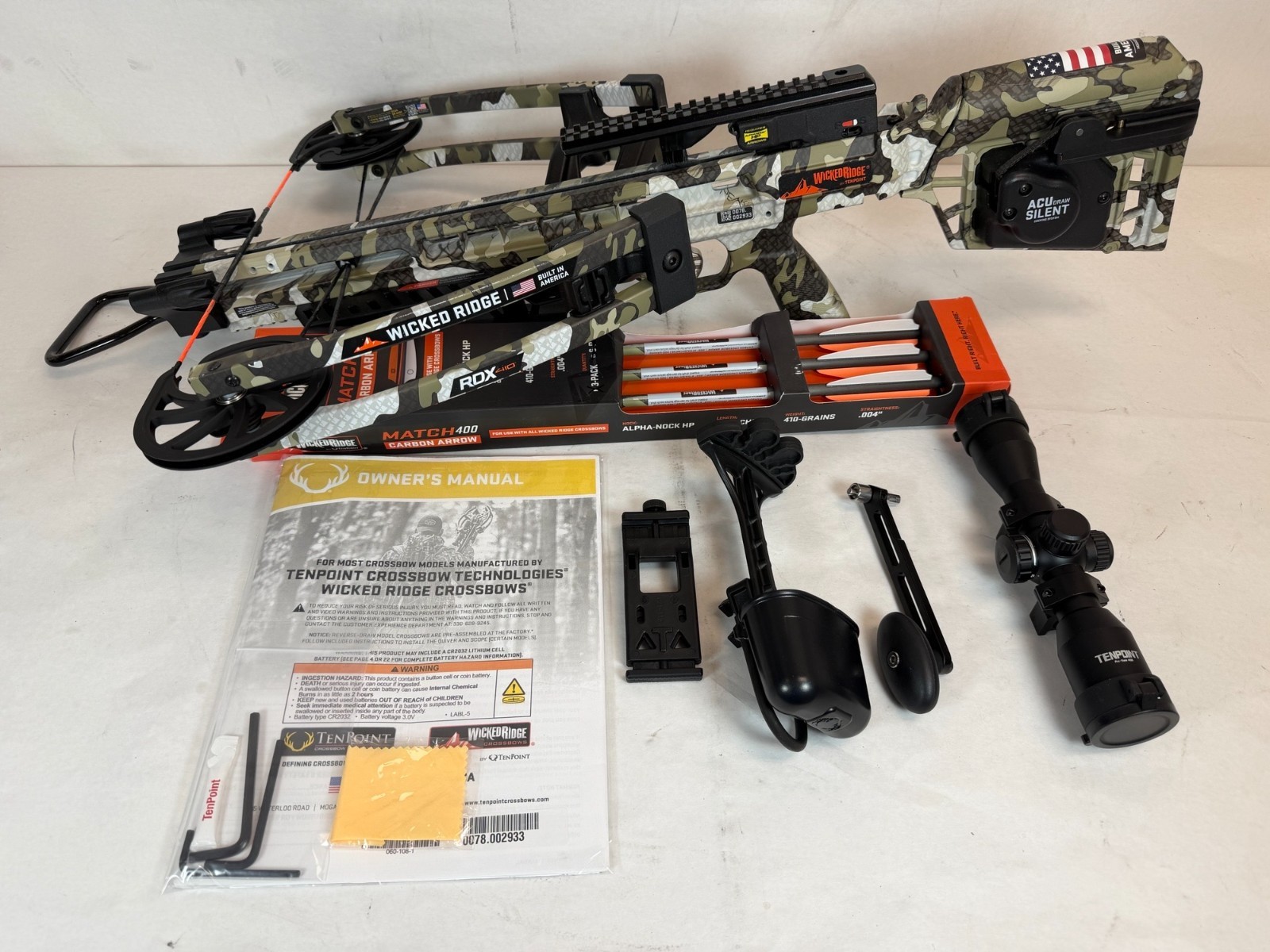 Wicked Ridge RDX 410, ACUdraw Silent, Pro-View 400 Scope (Peak XT) -FREE S/H