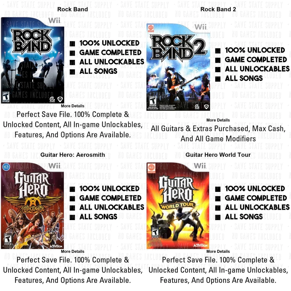 Guitar Hero Rock Band Wii | All Songs 100% SD Card - Image 2 of 3