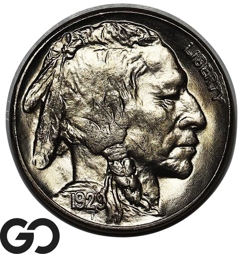 1929-S Buffalo Nickel, Tough This Nice, Superb Gem BU++