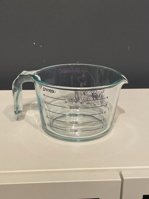 Pyrex Moomin 1000mL 1L Glass Measuring Mixing Jug Pitcher Purple Finland EUC