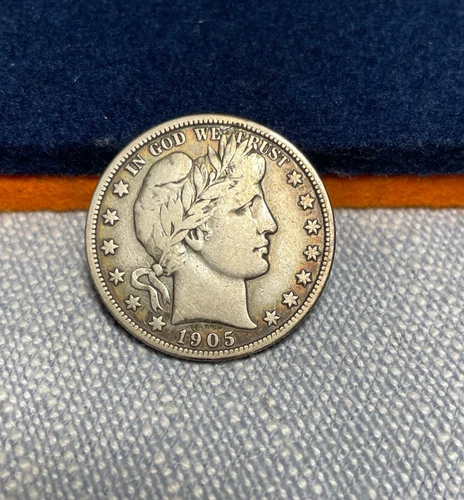 (#102168)  Barber Half Dollar:  1905.  Fine/VF